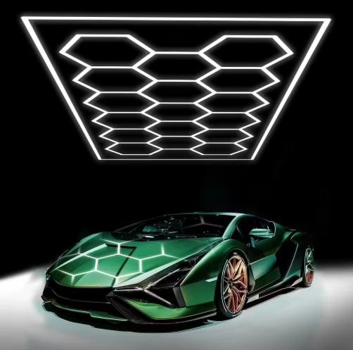 220V 110V LED Detailing Light Honeycomb Led Garage Light Hexagon